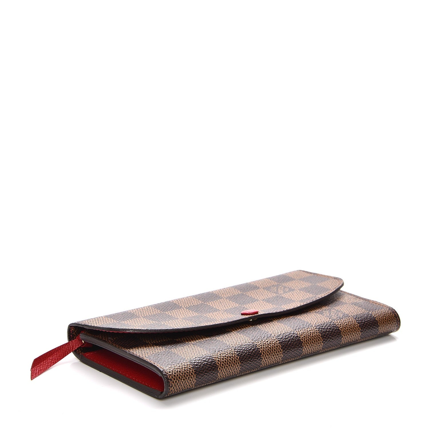 Louis Vuitton Damier Ebene Emilie Wallet Red 4 of 14