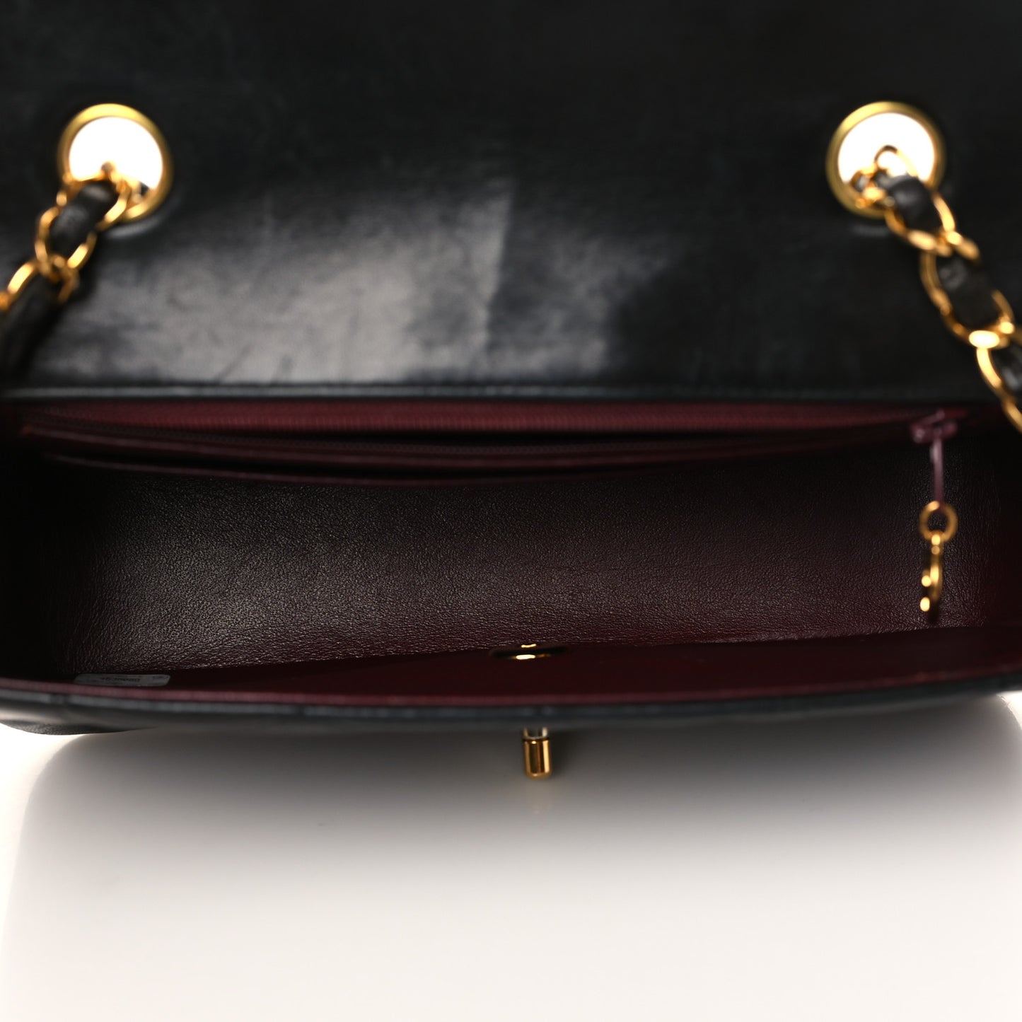 Lambskin Quilted Small Single Flap Black