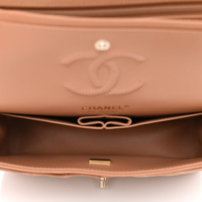 Chanel Caviar Quilted Small Double Flap Dark Beige 5 of 10