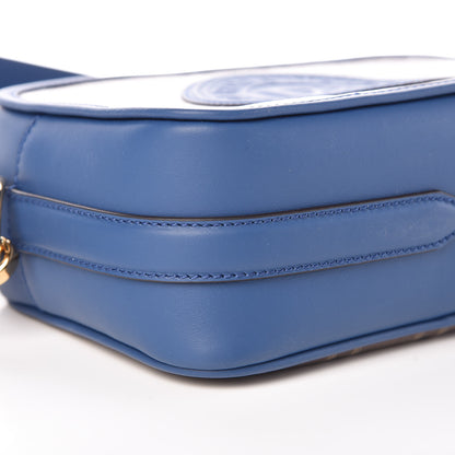 Fendi Glazed Fabric Vitello Century F is Fendi FF 1974 Stamp Patch Camera Case Mogano Panna Iris 5 of 9