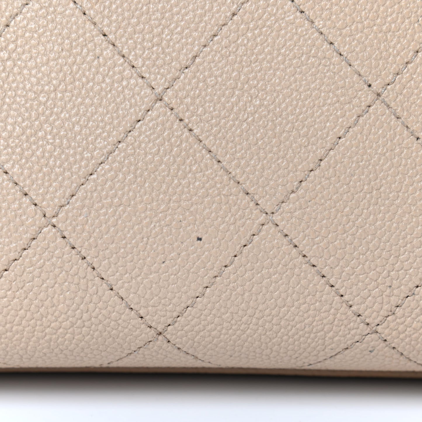 Caviar Stitched Shopping Tote Beige