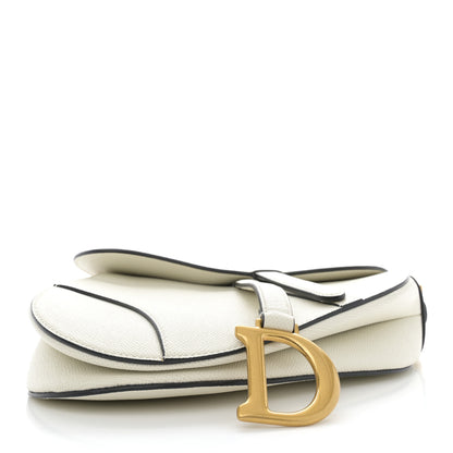 Christian Dior Grained Calfskin Saddle Bag White 4 of 11