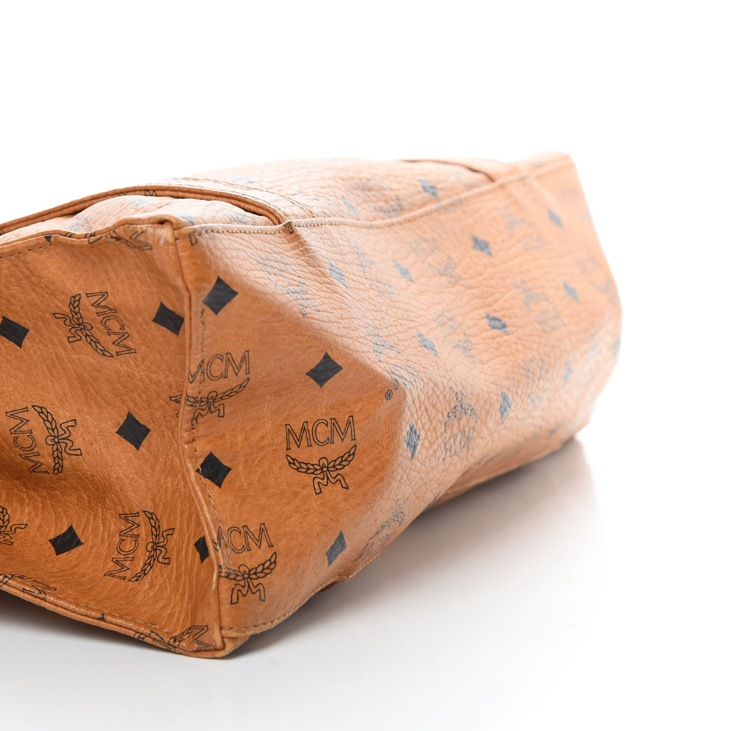 MCM Visetos Shopper Tote Cognac 12 of 13