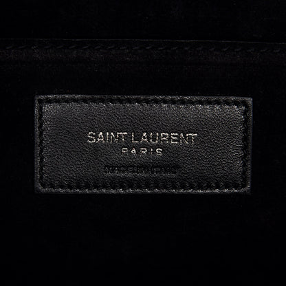 Saint Laurent Glossy Eelskin Small Monogram Kate Satchel Black 6 of 7