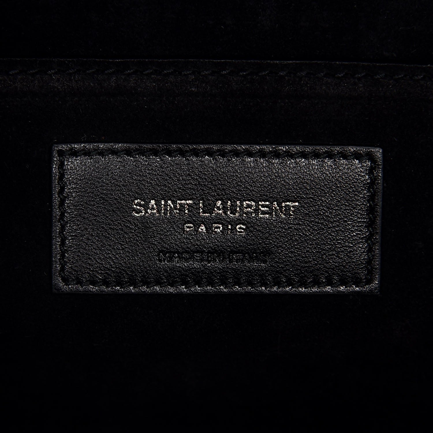 Saint Laurent Glossy Eelskin Small Monogram Kate Satchel Black 6 of 7