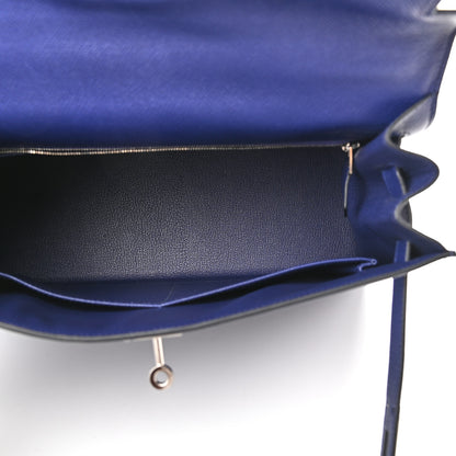 Hermes Epsom Kelly Sellier 32 Bleu Encre 5 of 10