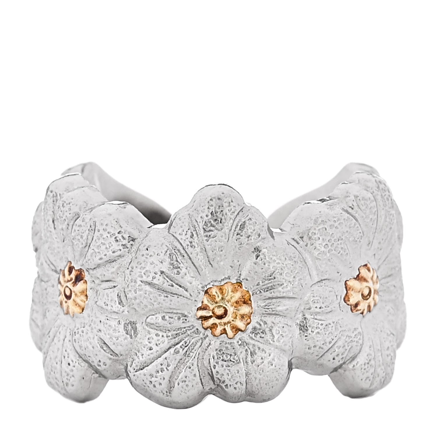 Buccellati Sterling Silver Gold Vermeil Blossoms Daisy Ring 51 5.75 1 of 5