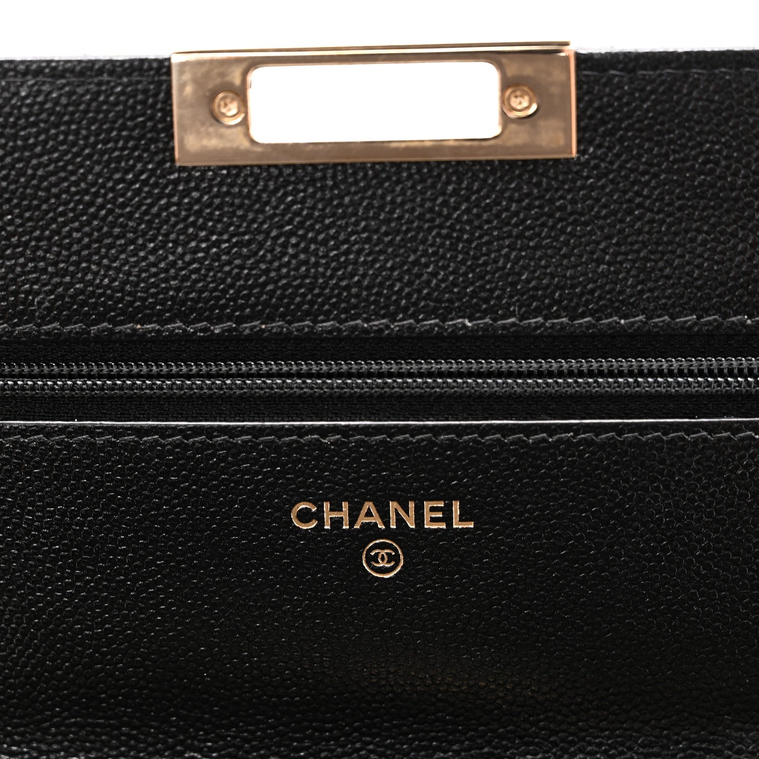 Chanel Caviar Quilted Golden Class Wallet On Chain WOC Black 6 of 12