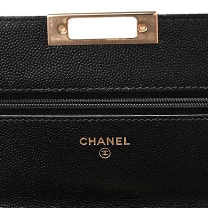 Chanel Caviar Quilted Golden Class Wallet On Chain WOC Black 6 of 12