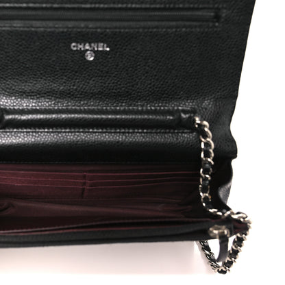 Chanel Caviar Quilted Wallet on Chain WOC Black 5 of 12