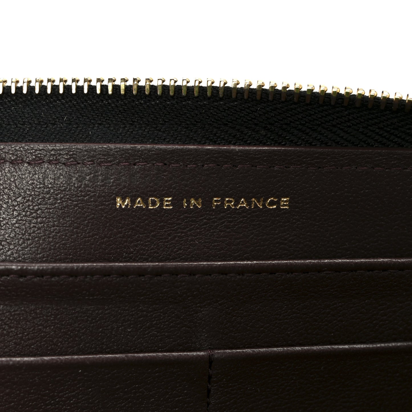 Lambskin Quilted Large Gusset Zip Around Wallet Black