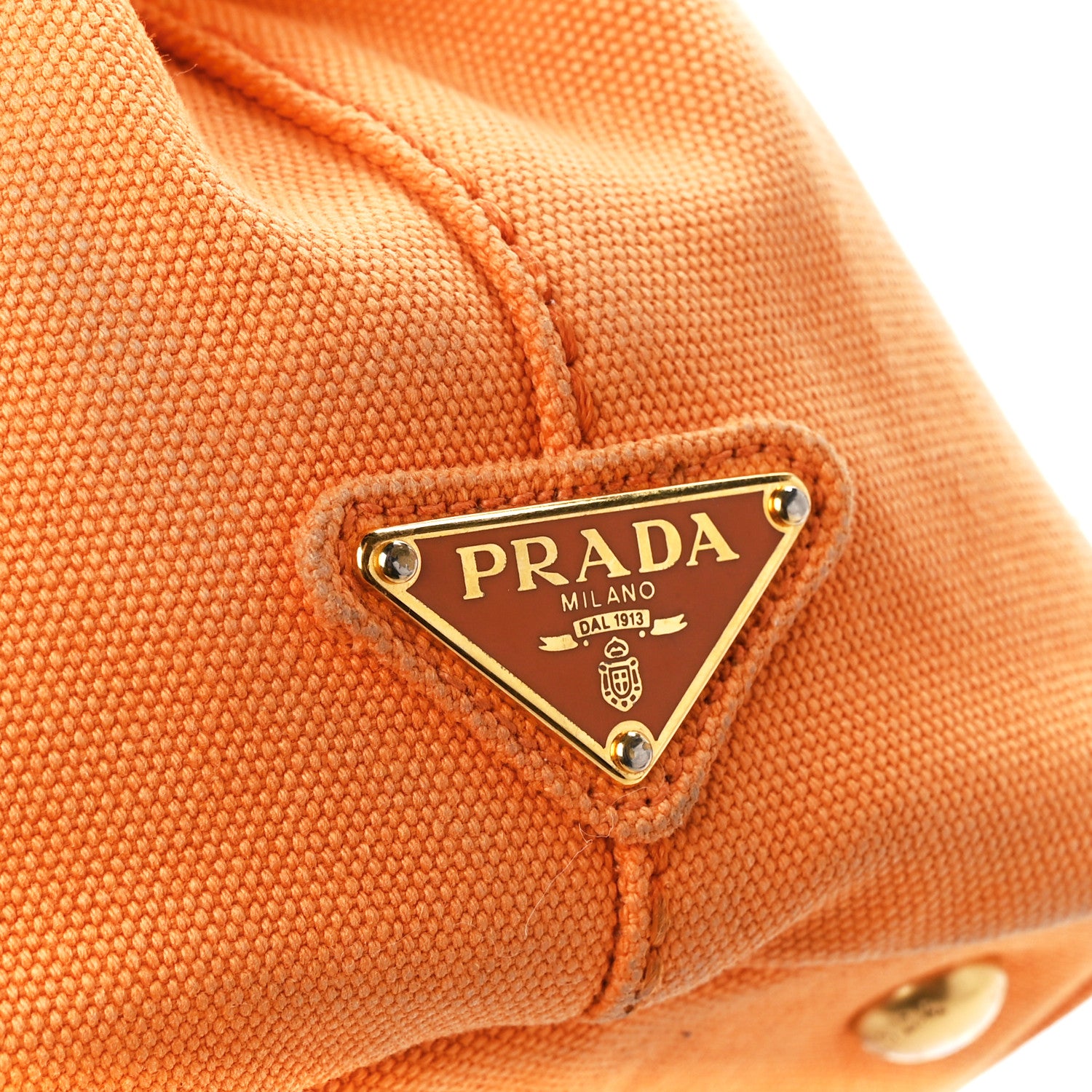 Prada Canapa Small Logo Tote Papaya 7 of 15