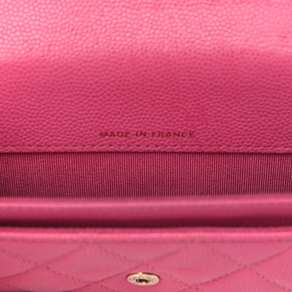 Chanel Caviar Quilted Card Flap Holder Pink 6 of 17