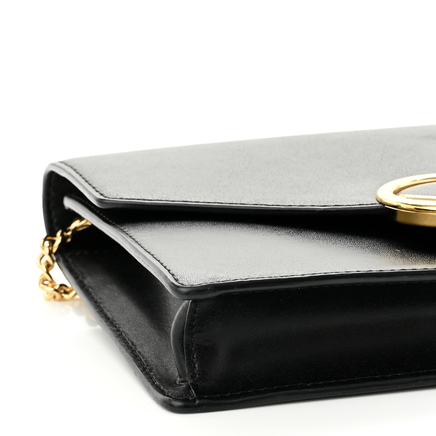 Fendi Vitello Liberty Lucido F is Fendi Medium Envelope Wallet on Chain Black 8 of 11