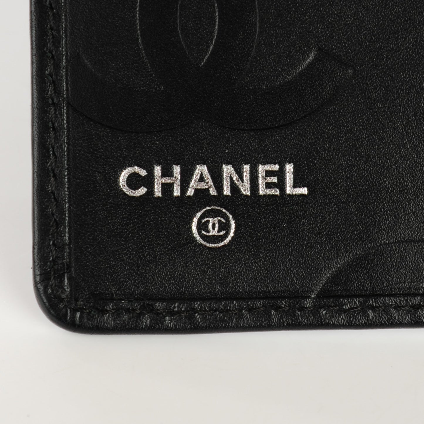 Calfskin Quilted Small Cambon Agenda Planner Black