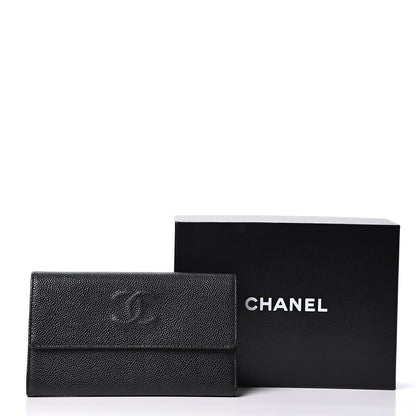 Chanel Caviar Timeless CC Large Gusset Flap Wallet Black 12 of 12