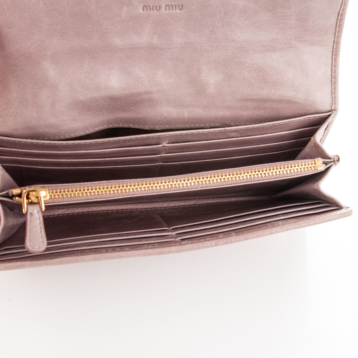 Miu Miu Nappa Matelasse Lux Flap Wallet Mughetto 5 of 8