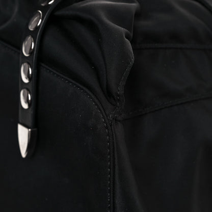 Prada Nylon New Vela Studded Backpack Black 9 of 14
