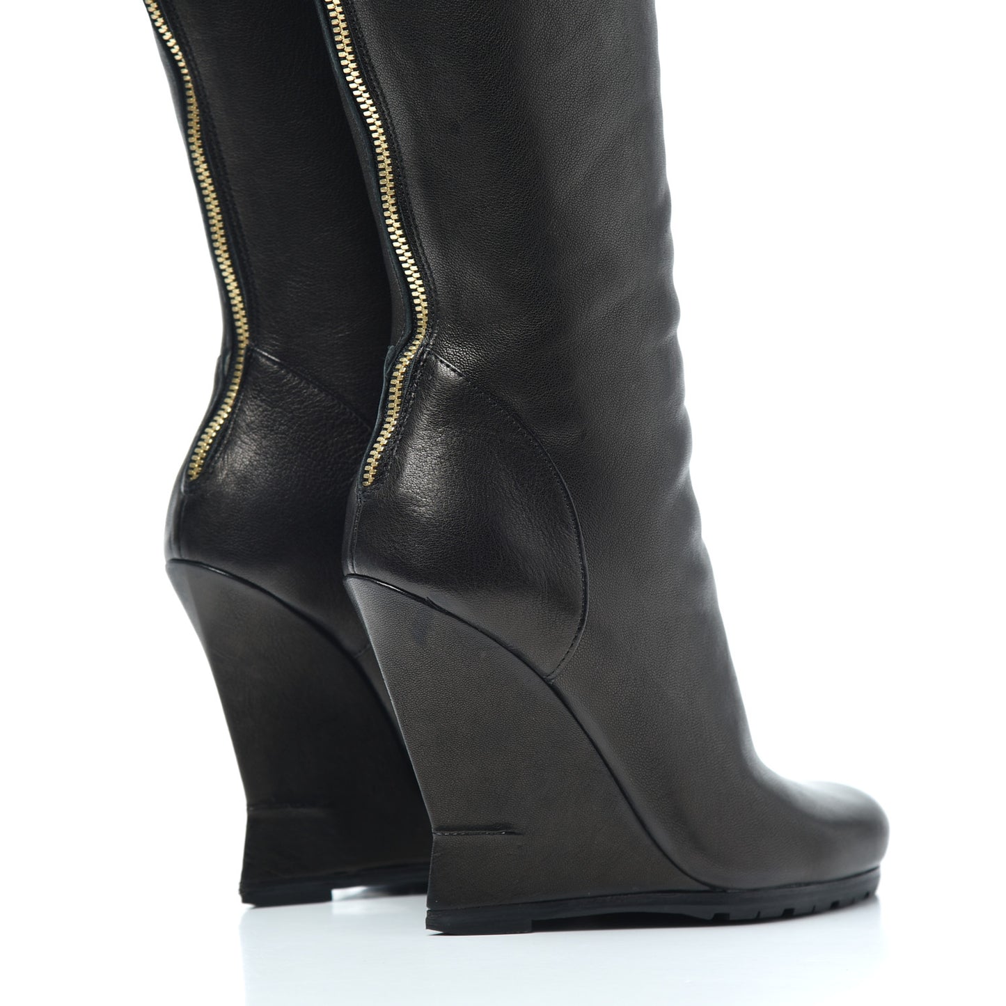 Calfskin Jinny 105 Thigh High Boots 35 Black