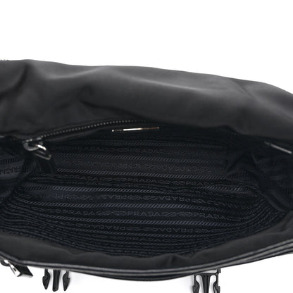 Prada Tessuto Nylon Saffiano Logo Messenger Bag Black 5 of 10