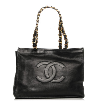 Chanel Lambskin CC Tote Black 1 of 8