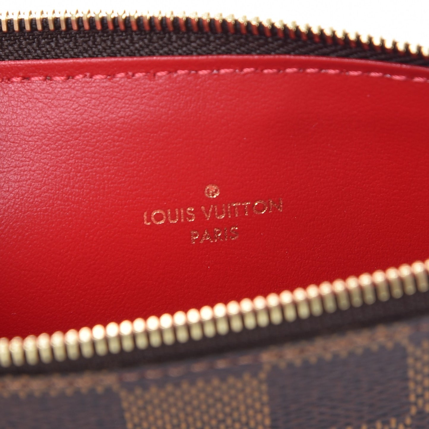 Damier Ebene Felicie Chain Wallet Zippered Insert