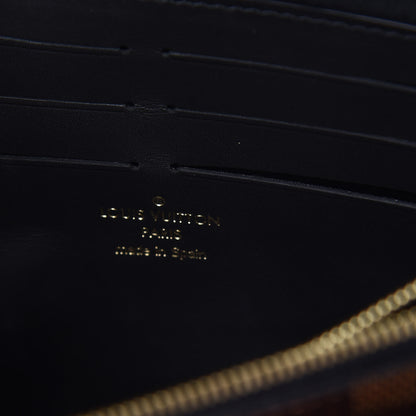 Louis Vuitton Damier Ebene Vavin Chain Wallet Black 6 of 10