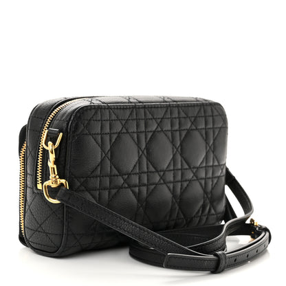 Christian Dior Supple Calfskin Caro Double Pouch Black 3 of 9