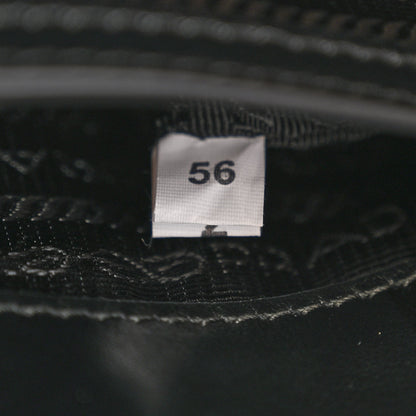 Prada Jacquard Saffiano Triangolo Symbole Embroidered Medium Shoulder Bag Black Edera 7 of 12