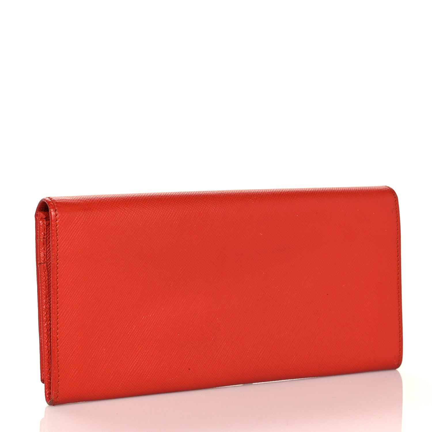 Prada Saffiano Triangle Continental Flap Wallet Peonia 3 of 11