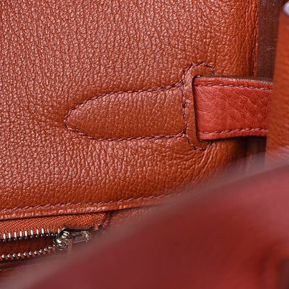 Hermes Taurillon Clemence Birkin 35 Rouge Venetian 34 of 46