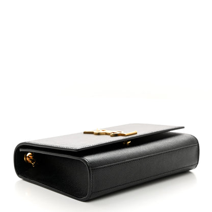 Saint Laurent Grain De Poudre Small Monogram Kate Satchel Black 4 of 11