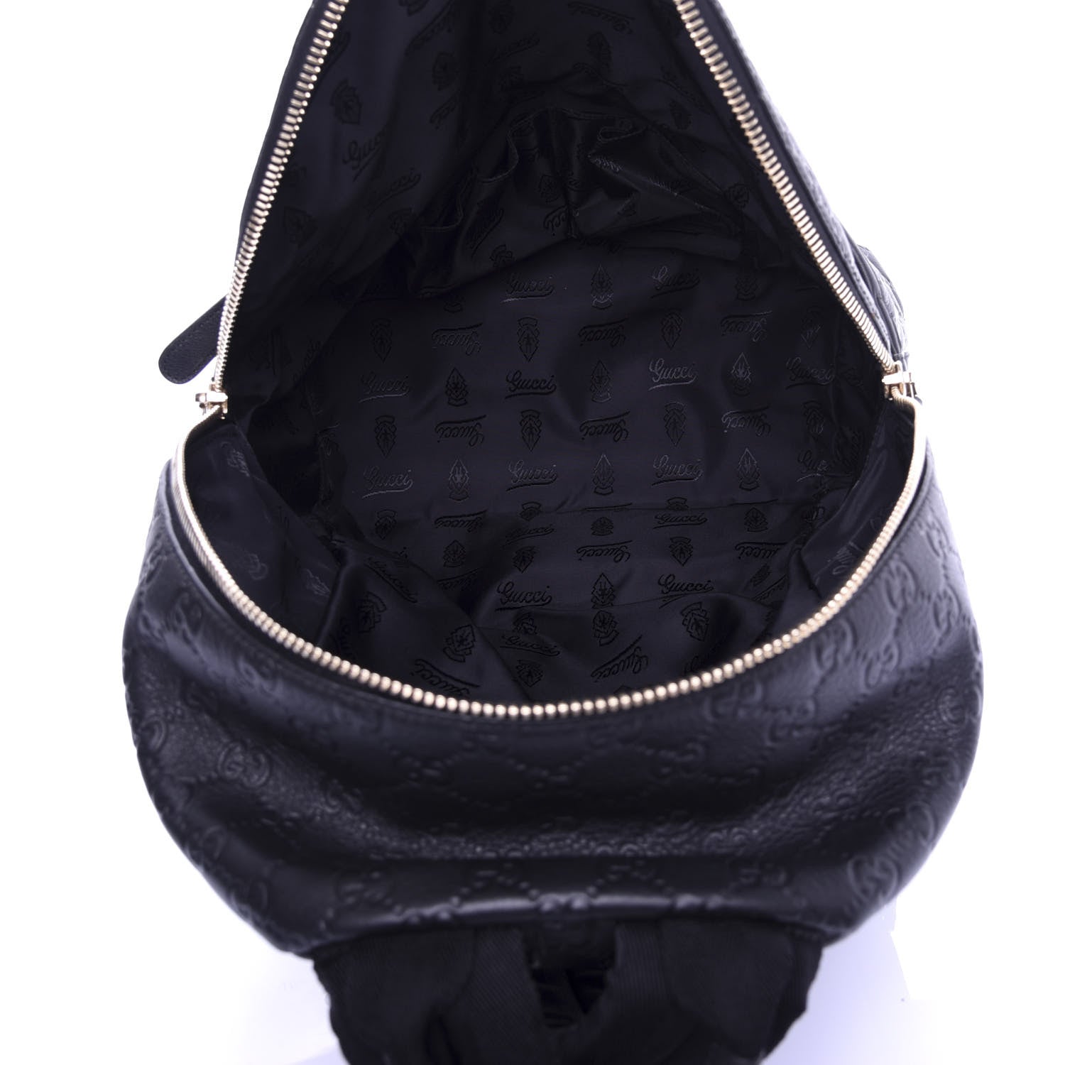 Gucci Guccissima Medium Classic Backpack Black 4 of 9
