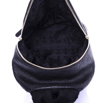 Gucci Guccissima Medium Classic Backpack Black 4 of 9