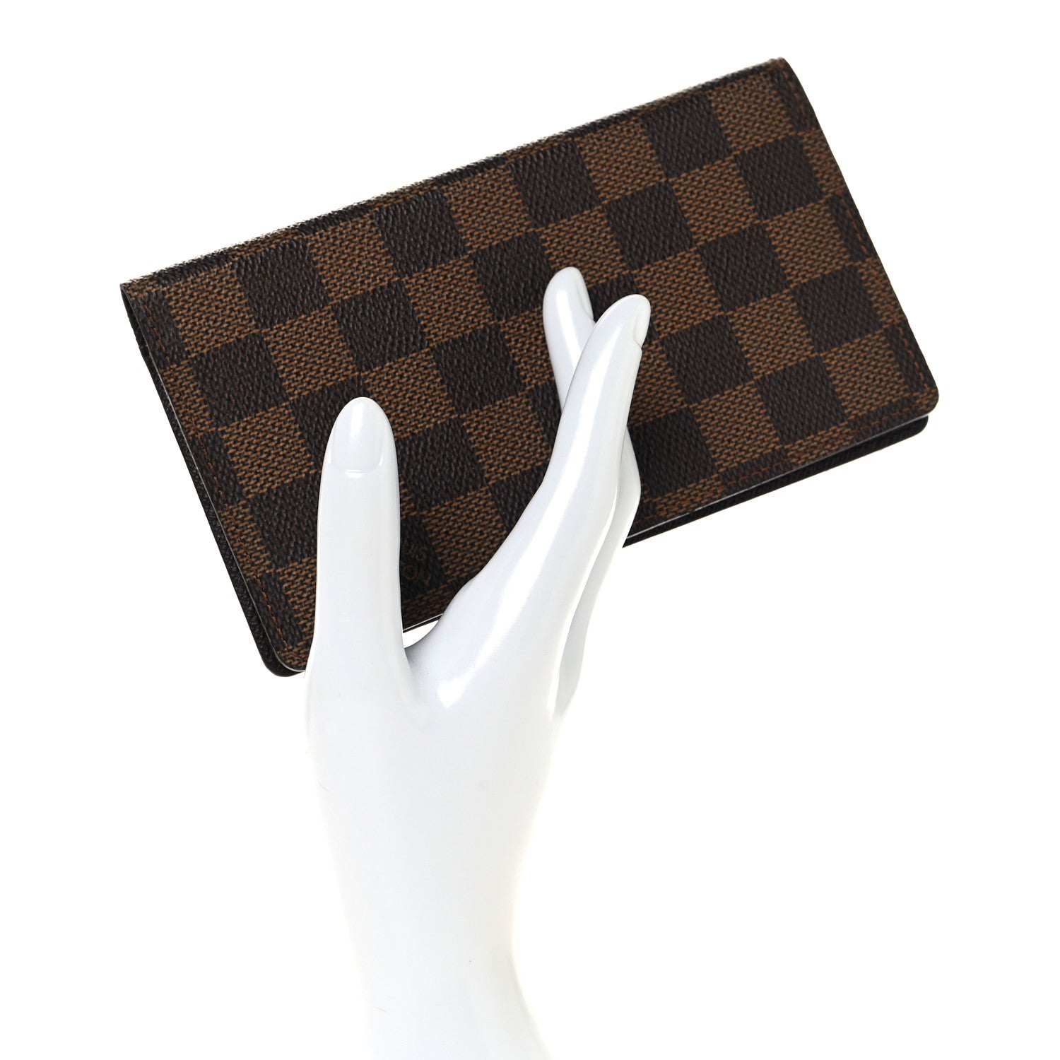 Louis Vuitton Damier Ebene Checkbook Cover Wallet 2 of 6