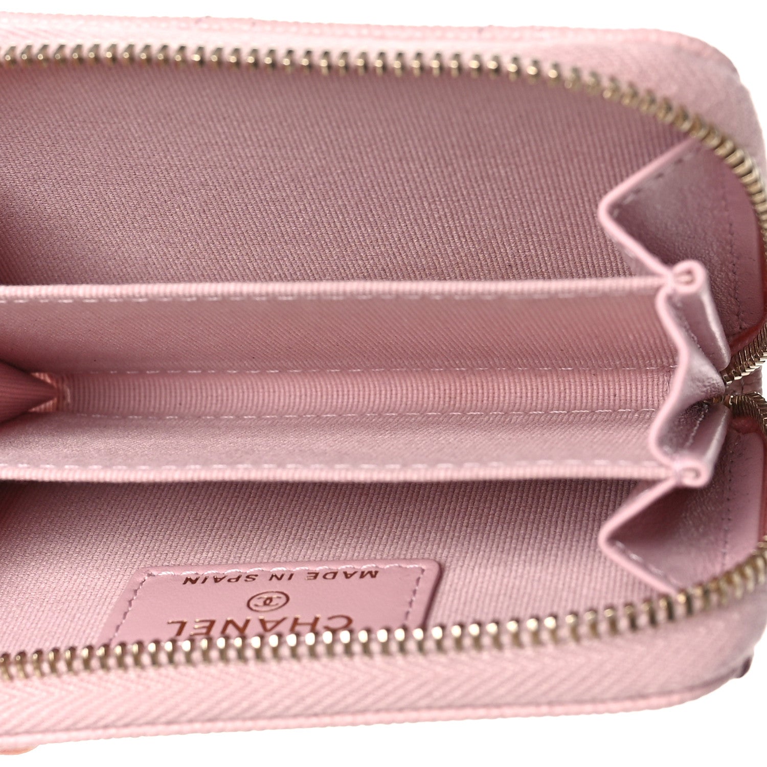 Chanel Caviar Quilted Zip Coin Purse Light Pink 5 of 10