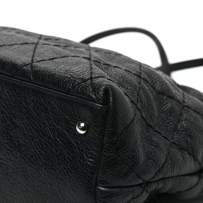 Chanel Glazed Calfskin Large On The Road Tote Black 10 of 10