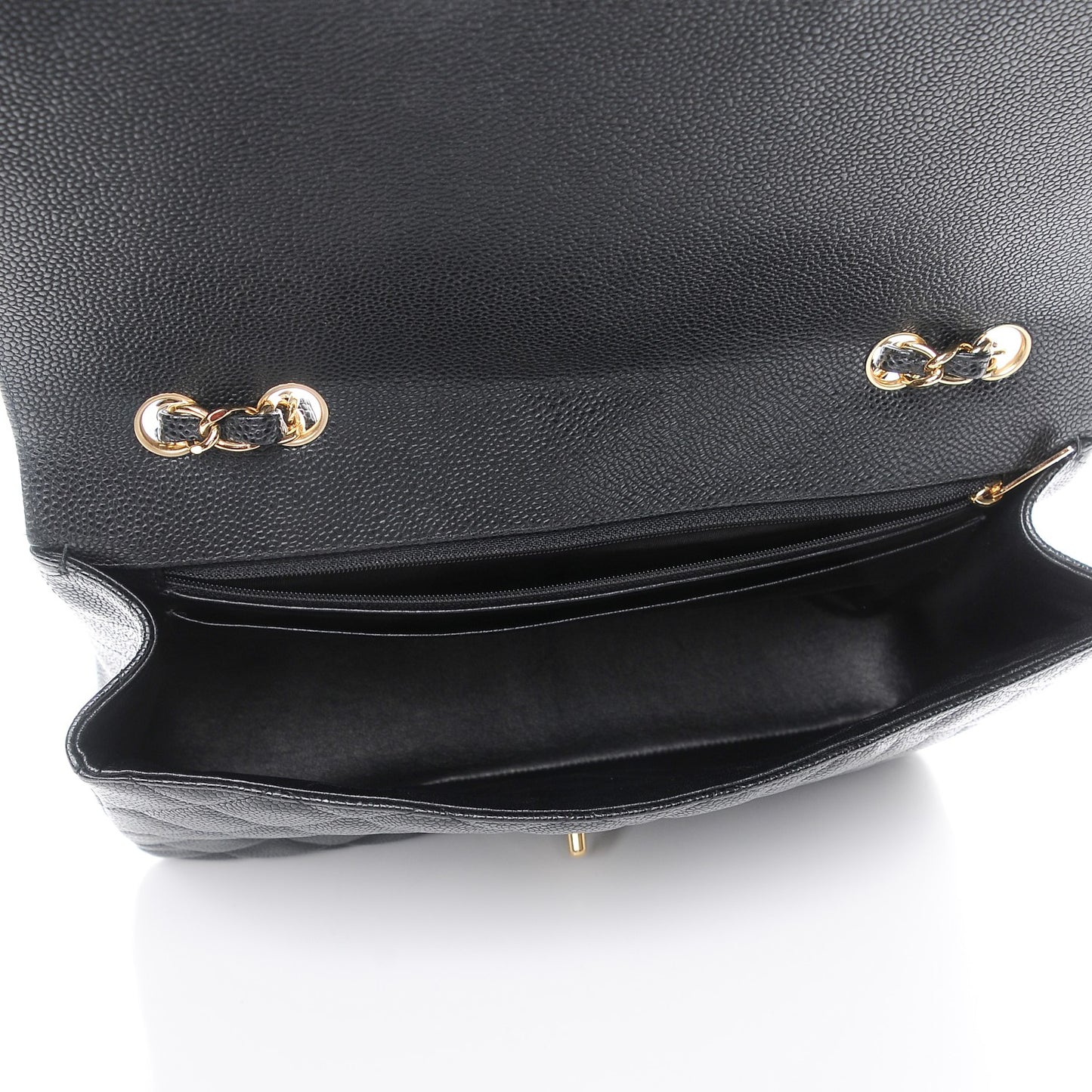 Caviar Quilted Jumbo Single Flap Black