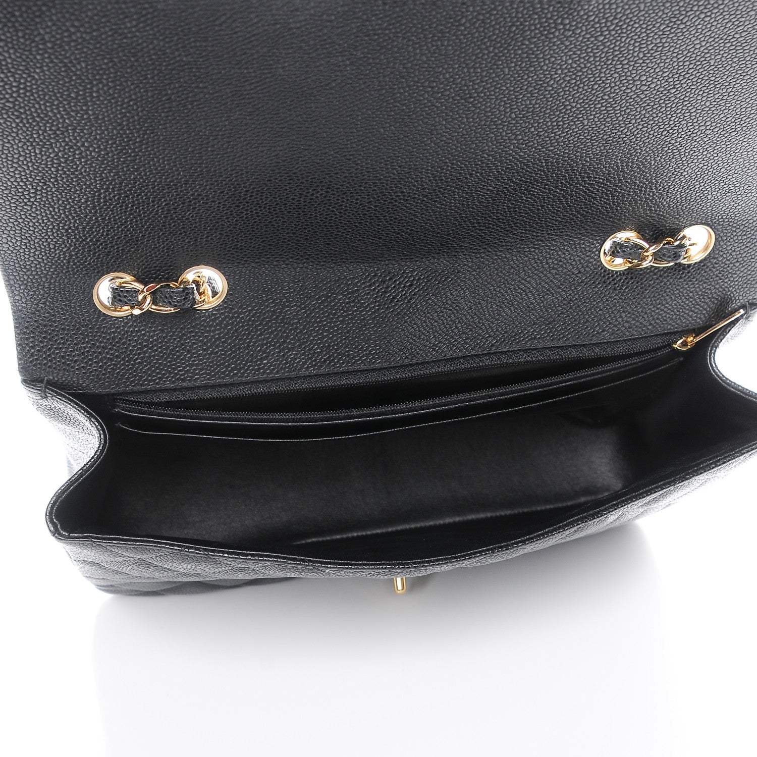 Chanel Caviar Quilted Jumbo Single Flap Black 5 of 7