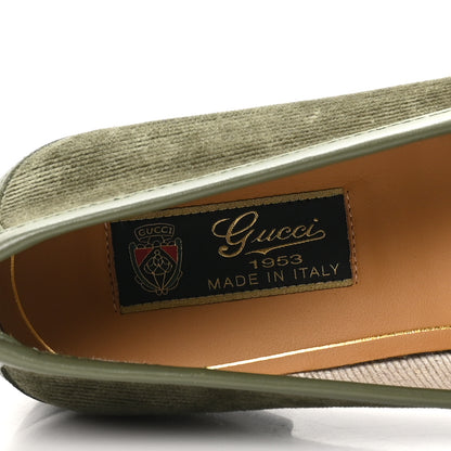 Gucci Corduroy Womens 1953 Horsebit Loafers 37 7 of 9