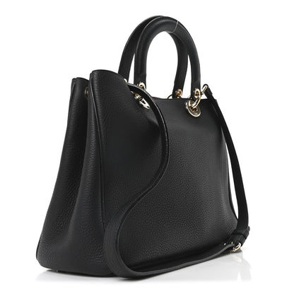 Christian Dior Bullcalf Medium Diorissimo Tote Black Rose Indien 4 of 10