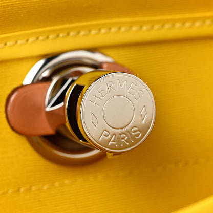 Hermes Toile Vache Hunter Herbag Zip 31 PM Natural Jaune De Naples 8 of 12