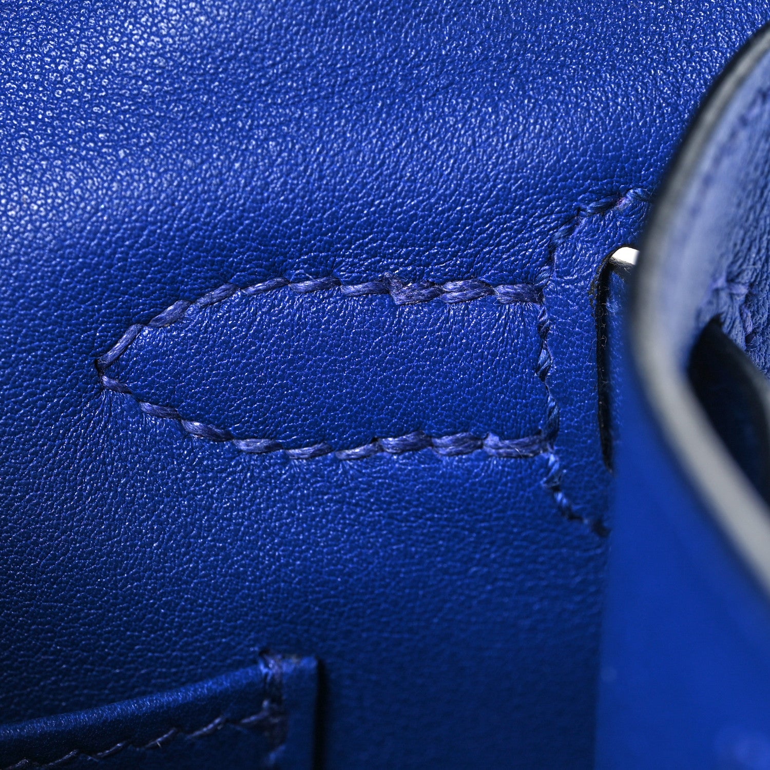 Hermes Swift Kelly Pochette Clutch Bleu Electrique 19 of 28