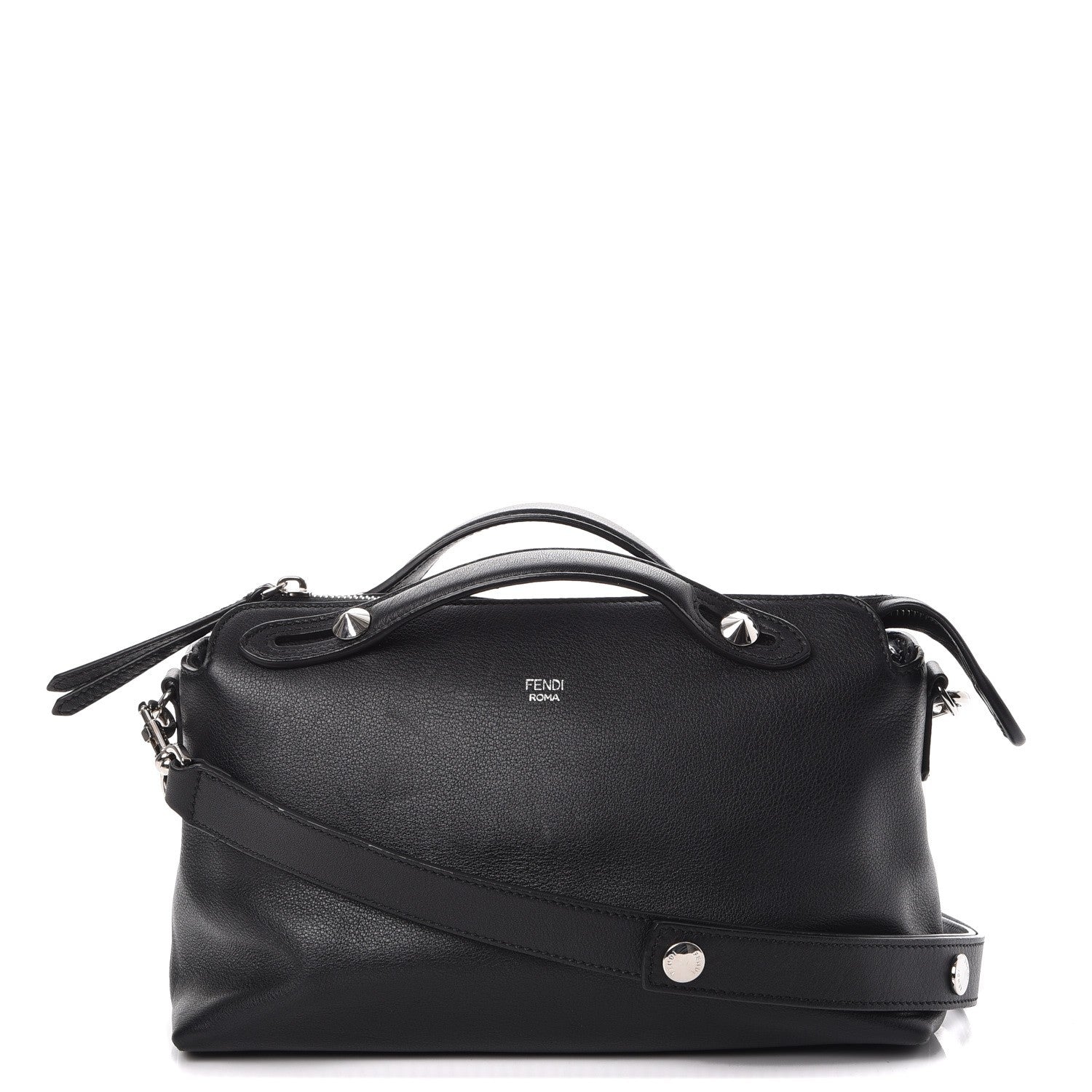 Fendi Vitello Dolce Medium By The Way Boston Bag Black 1 of 9