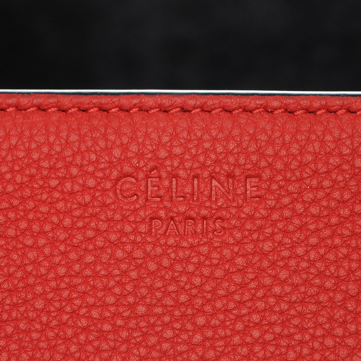 Celine Baby Grained Calfskin Medium Phantom Luggage Carmin 7 of 8