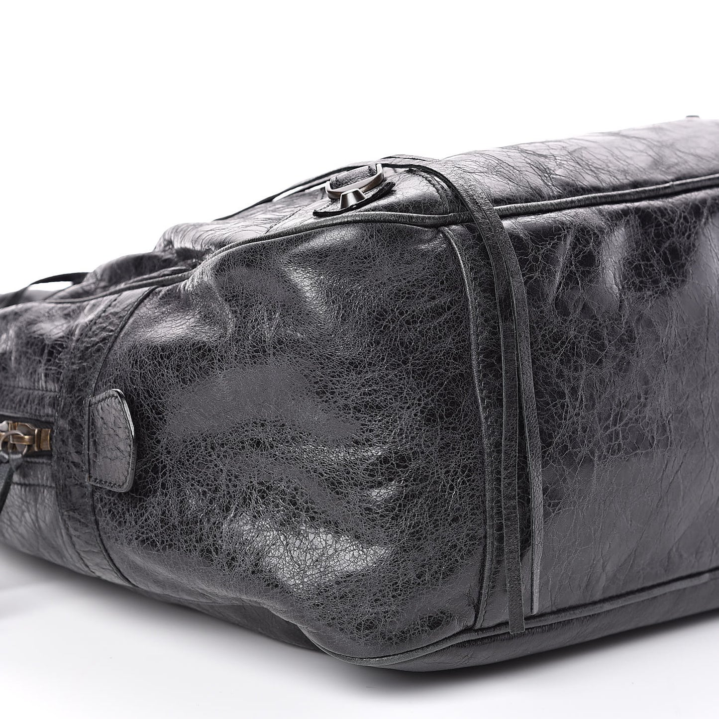 Agneau Classic Hardware Shoulder Bag Black