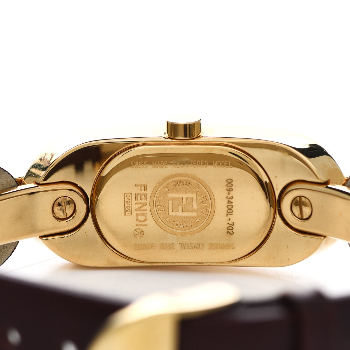Stainless Steel Calfskin 15mm 3400L Quartz Watch Brown