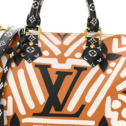 Louis Vuitton Monogram Giant Crafty Speedy Bandouliere 25 Creme Caramel 7 of 9