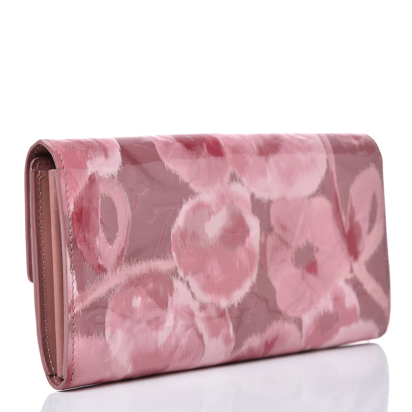 Vernis Ikat Sarah Wallet Rose Velours