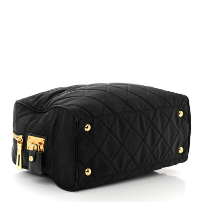 Prada Nylon Tessuto Impuntu Quilted Shoulder Bag Black 4 of 10